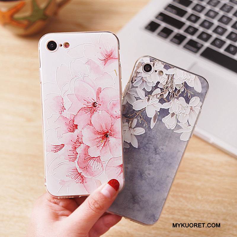 Kuori iPhone 7 Silikoni Jauhe Ripustettavat Koristeet, Kotelo iPhone 7 Kohokuviointi Puhelimen Kuoret Persoonallisuus