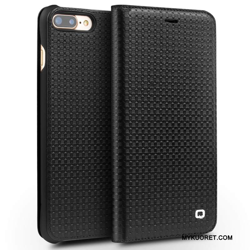 Kuori iPhone 7 Suojaus Liiketoiminta Musta, Kotelo iPhone 7 Nahka Puhelimen Kuoret
