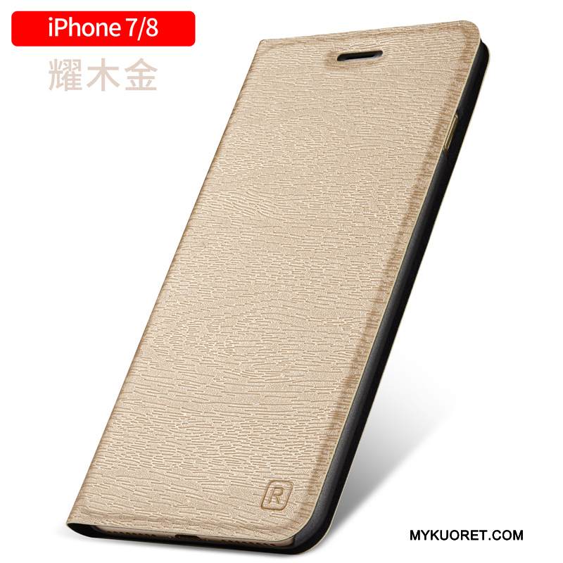 Kuori iPhone 7 Suojaus Puhelimen Kuoret Trendi, Kotelo iPhone 7 Nahka Uusi Kulta