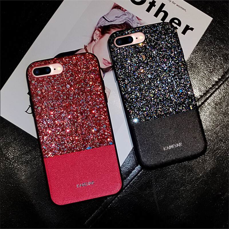 Kuori iPhone 8 Laukut Punainen Tide-brändi, Kotelo iPhone 8 Silikoni Jauhe Murtumaton