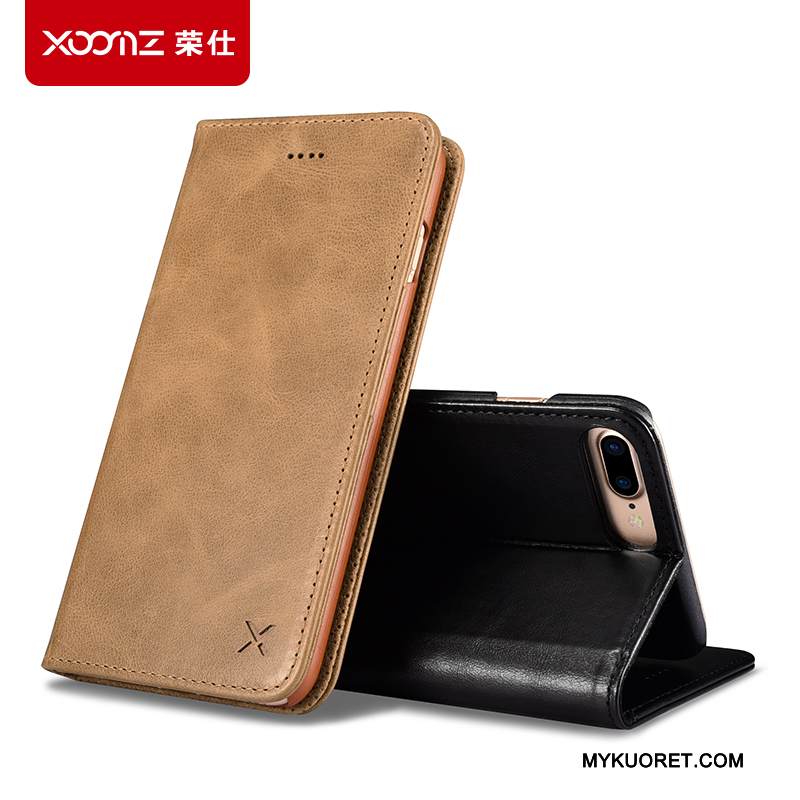 Kuori iPhone 8 Nahka Khaki Uusi, Kotelo iPhone 8 Kuoret Liiketoiminta Puhelimen Kuoret