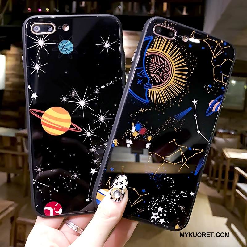 Kuori iPhone 8 Pehmeä Neste Lasi Uusi, Kotelo iPhone 8 Monivärinen Murtumaton Tähtitaivas