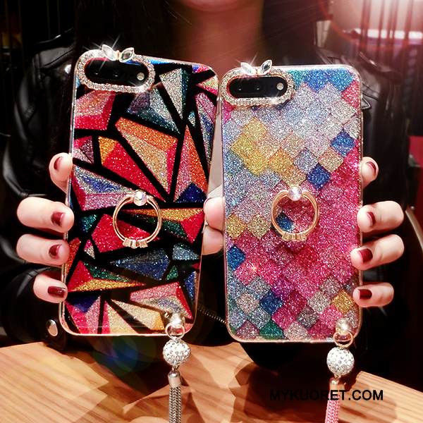 Kuori iPhone 8 Pehmeä Neste Puhelimen Kuoret Fringed, Kotelo iPhone 8 Monivärinen Tide-brändi Jauhe