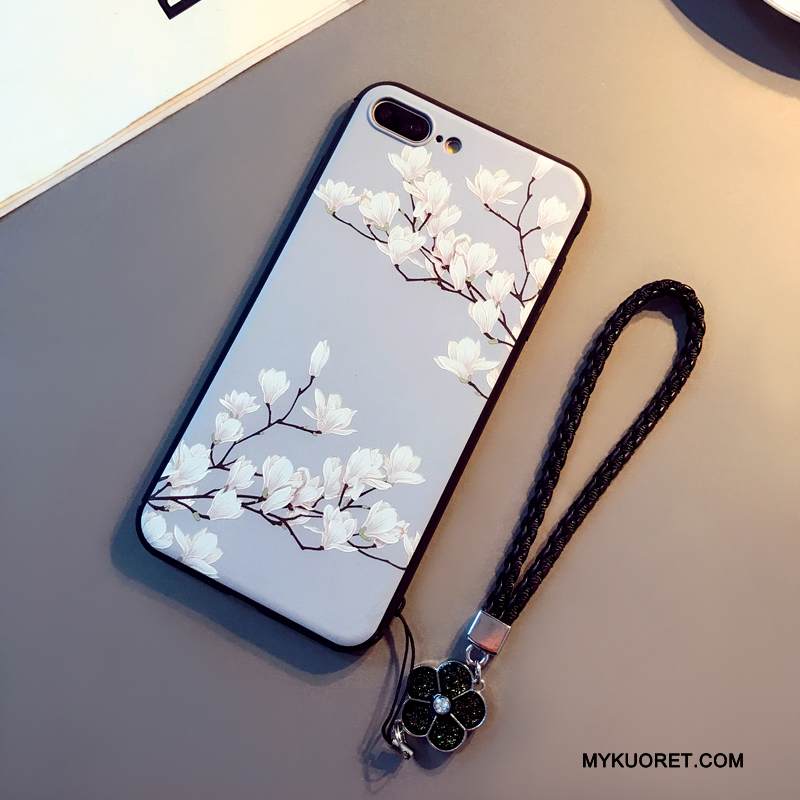 Kuori iPhone 8 Plus Laukut Ripustettavat Koristeet Vaaleansininen, Kotelo iPhone 8 Plus Pehmeä Neste Taide Puhelimen Kuoret