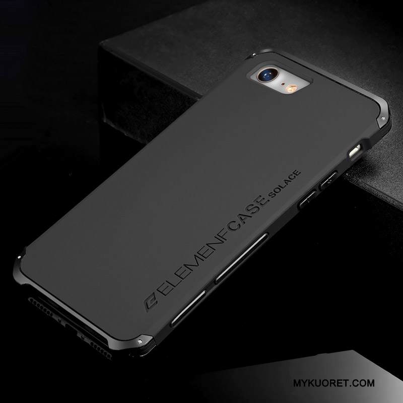 Kuori iPhone 8 Plus Metalli Uusi Trendi, Kotelo iPhone 8 Plus Puhelimen Kuoret Musta