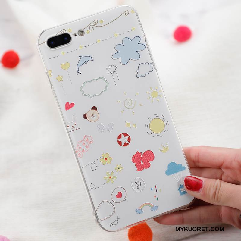 Kuori iPhone 8 Plus Pehmeä Neste Alkuperäinen Puhelimen Kuoret, Kotelo iPhone 8 Plus Läpinäkyvä Keltainen