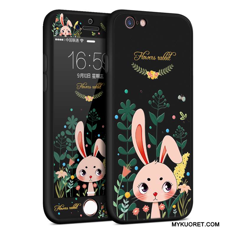 Kuori iPhone 8 Plus Sarjakuva Murtumaton Ohut, Kotelo iPhone 8 Plus Silikoni Ultra Musta