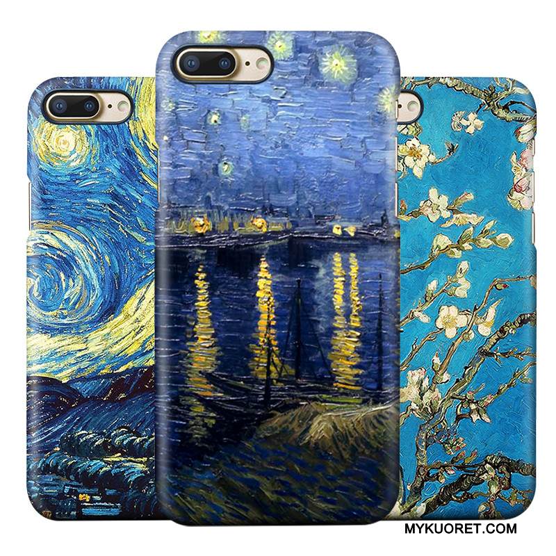 Kuori iPhone 8 Plus Vuosikerta Puhelimen Kuoret Korkea, Kotelo iPhone 8 Plus Murtumaton Tähtitaivas