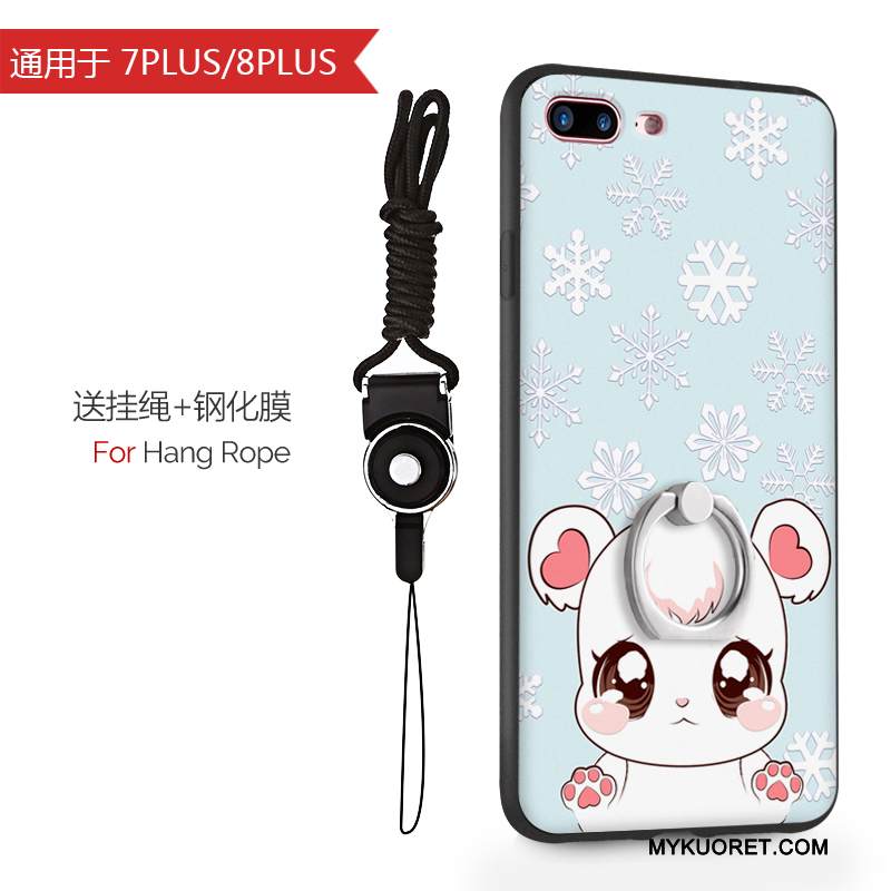 Kuori iPhone 8 Silikoni Puhelimen Kuoret Kova, Kotelo iPhone 8 Suojaus Sininen