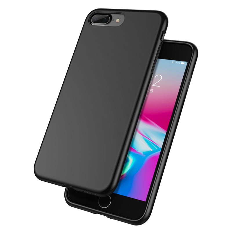 Kuori iPhone 8 Silikoni Uusi Musta, Kotelo iPhone 8 Laukut Puhelimen Kuoret Murtumaton