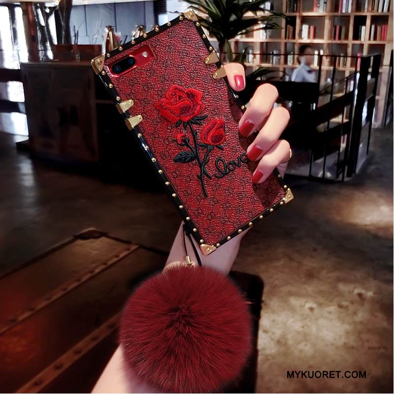 Kuori iPhone 8 Silikoni Uusi Ripustettavat Koristeet, Kotelo iPhone 8 Laukut Punainen Pompon