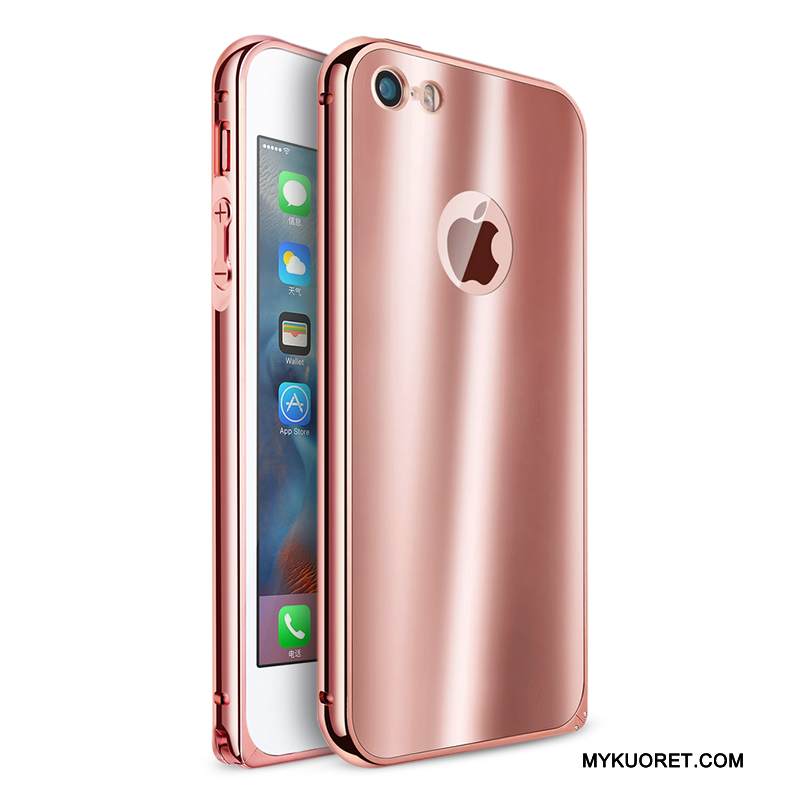 Kuori iPhone Se Metalli Kulta Kehys, Kotelo iPhone Se Suojaus Mulkoilla Takakansi
