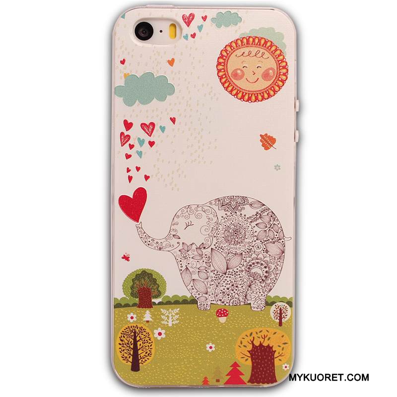 Kuori iPhone Se Pehmeä Neste Murtumaton Ihana, Kotelo iPhone Se Laukut Persoonallisuus Puhelimen Kuoret