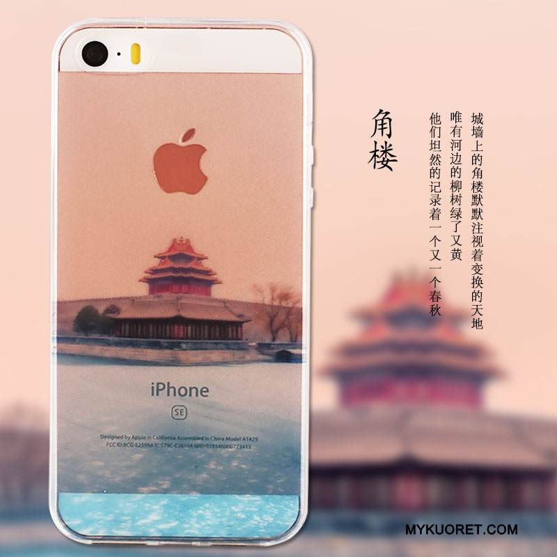 Kuori iPhone Se Silikoni Ultra Jauhe, Kotelo iPhone Se Maalaus Murtumaton Ohut