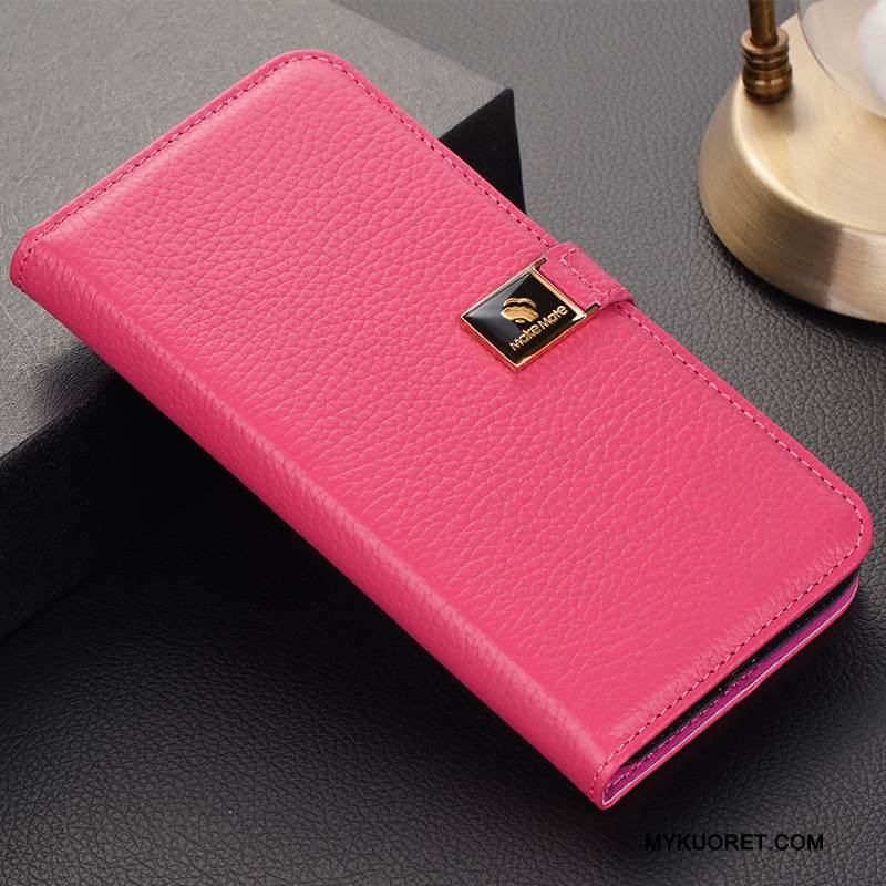 Kuori iPhone X Kuoret Puhelimen Kuoret Liiketoiminta, Kotelo iPhone X Nahka Punainen Trendi