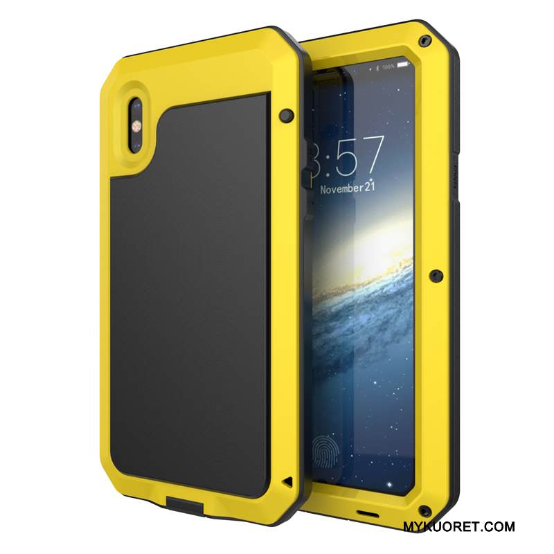 Kuori iPhone X Laukut Kova Puhelimen Kuoret, Kotelo iPhone X Keltainen Ohut