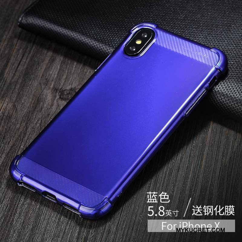Kuori iPhone X Laukut Murtumaton Puhelimen Kuoret, Kotelo iPhone X Suojaus Uusi Sininen