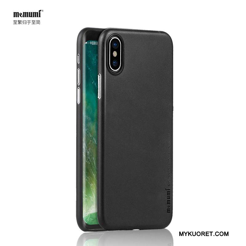 Kuori iPhone X Laukut Pesty Suede Kova, Kotelo iPhone X Puhelimen Kuoret Musta