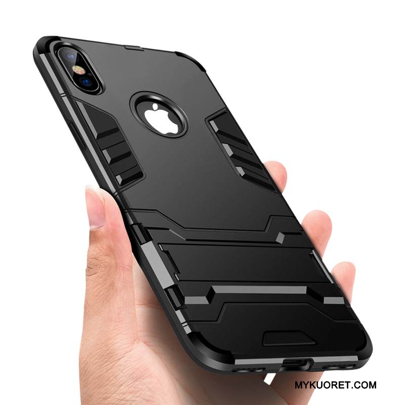 Kuori iPhone X Laukut Uusi Puhelimen Kuoret, Kotelo iPhone X Suojaus Musta Murtumaton