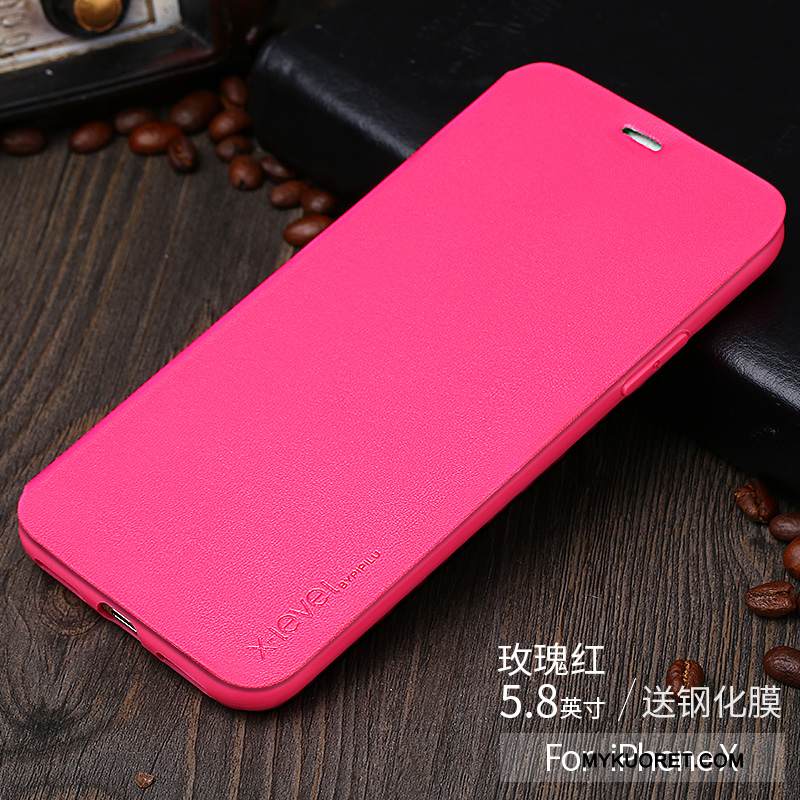 Kuori iPhone X Nahka Uusi Kortti, Kotelo iPhone X Kuoret Murtumaton Puhelimen Kuoret