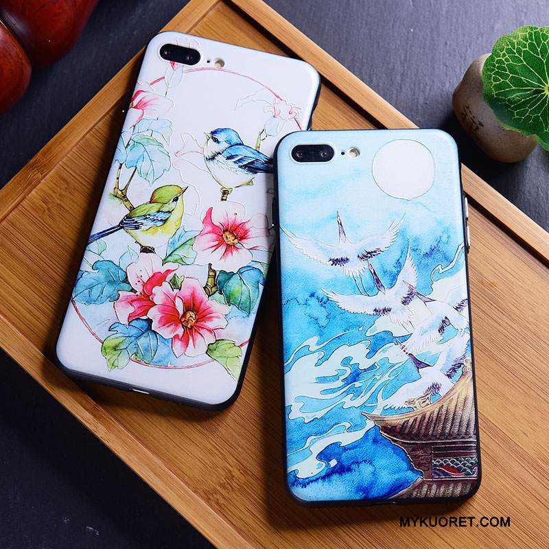 Kuori iPhone X Pehmeä Neste Nosturi Tuuli, Kotelo iPhone X Vuosikerta Puhelimen Kuoret Trendi