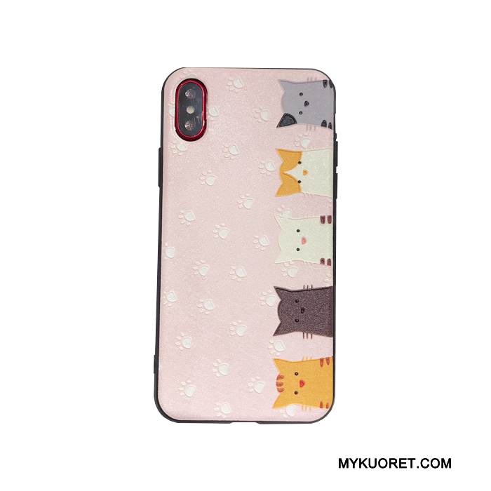 Kuori iPhone X Silkki Puhelimen Kuoret Murtumaton, Kotelo iPhone X Luova Jauhe Kissa