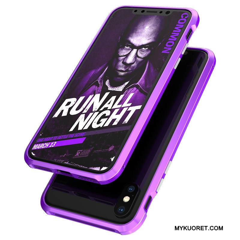 Kuori iPhone X Ylellisyys Kehys Ultra, Kotelo iPhone X Luova Murtumaton Violetti