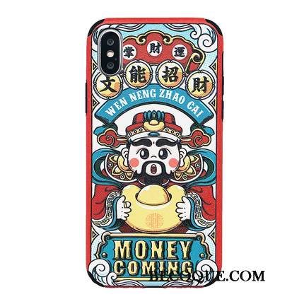 Kuori iPhone Xs Kohokuviointi Murtumaton Puhelimen Kuoret, Kotelo iPhone Xs Laukut Tide-brändi Rakastunut