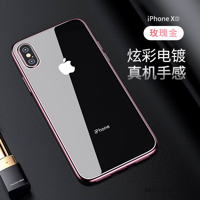 Kuori iPhone Xs Laukut Ohut Kulta, Kotelo iPhone Xs Pehmeä Neste Tide-brändi Uusi