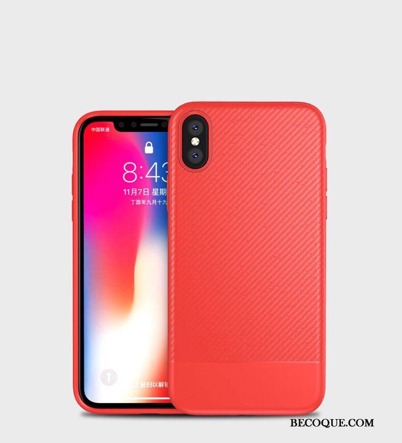 Kuori iPhone Xs Max Pehmeä Neste Punainen Murtumaton, Kotelo iPhone Xs Max Laukut Uusi Puhelimen Kuoret