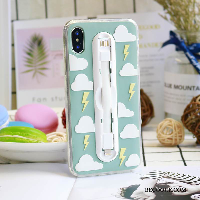 Kuori iPhone Xs Max Tuki Rengas Puhelimen Kuoret, Kotelo iPhone Xs Max Suojaus Vihreä Net Red