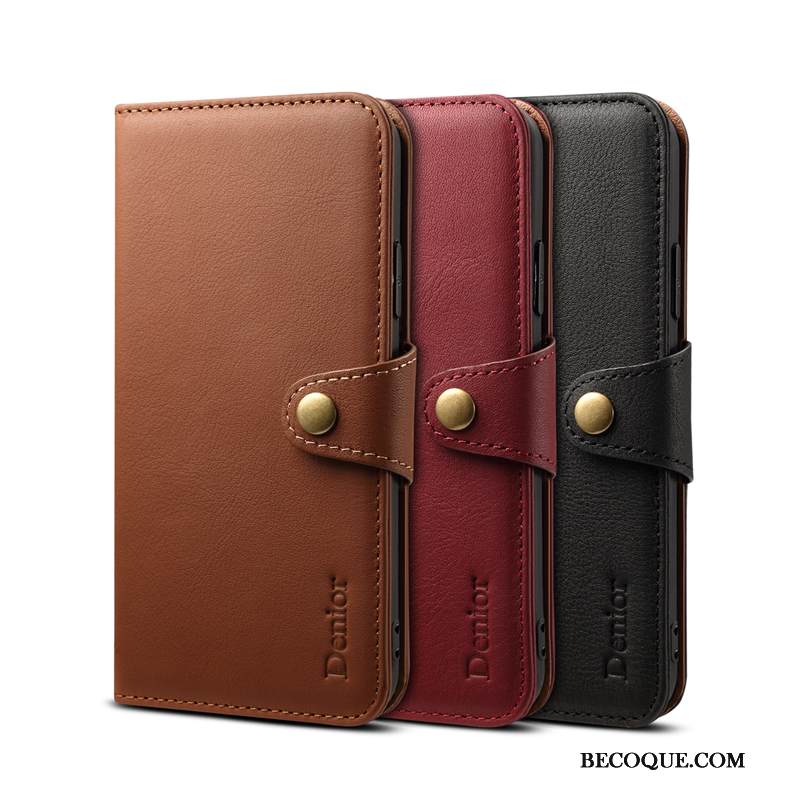 Kuori iPhone Xs Nahka Lehmä Puhelimen Kuoret, Kotelo iPhone Xs Kuoret Kortti