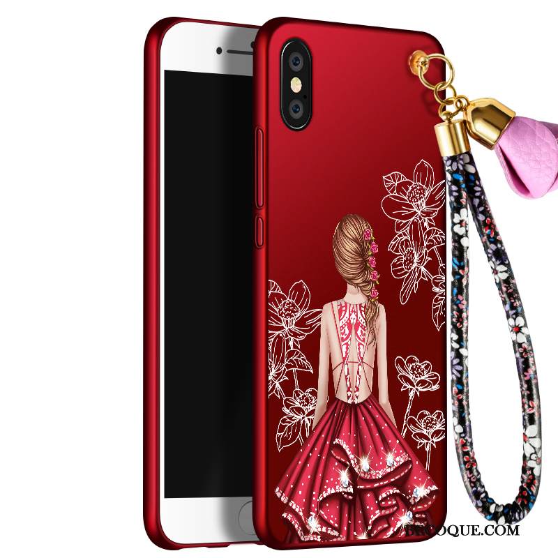 Kuori iPhone Xs Silikoni Trendi Persoonallisuus, Kotelo iPhone Xs Laukut Punainen Uusi