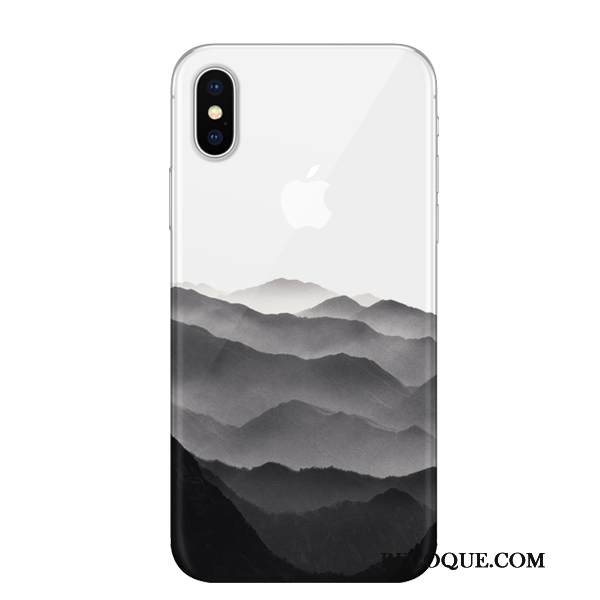 Kuori iPhone Xs Silikoni Valkoinen Murtumaton, Kotelo iPhone Xs Pehmeä Neste Persoonallisuus Läpinäkyvä