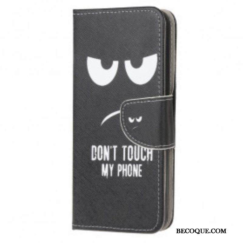 Nahkakotelo Moto G50 Älä Koske Puhelimeeni