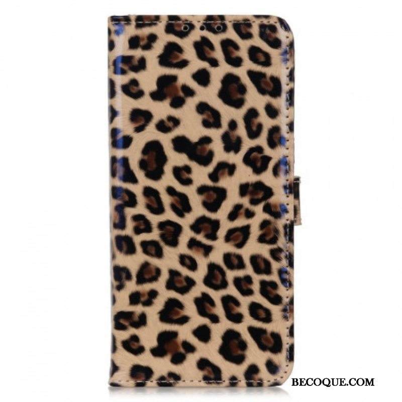Nahkakotelo Samsung Galaxy M23 5G Leopardin Ihovaikutus