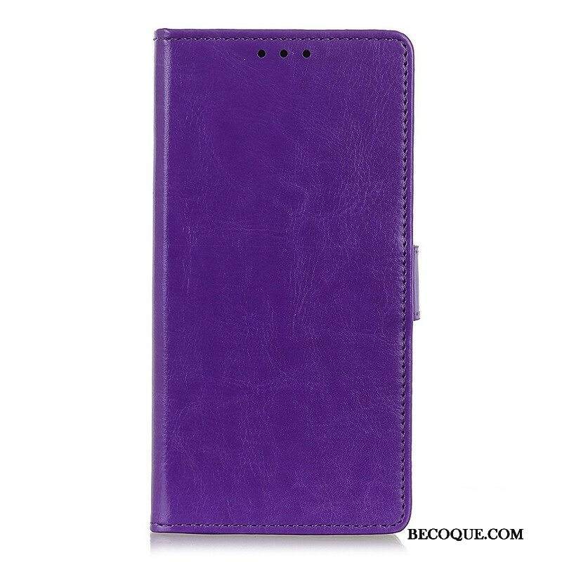 Nahkakotelo Samsung Galaxy S21 5G Yksinkertainen Kiiltävä Nahkaefekti