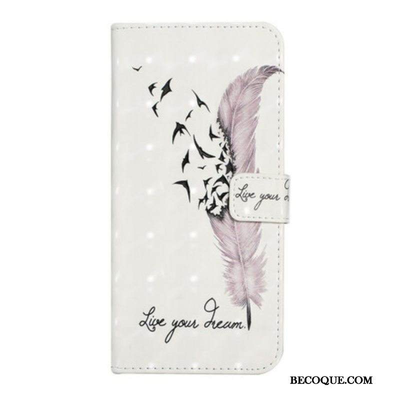 Nahkakotelo Samsung Galaxy S21 FE Elä Unelmasi