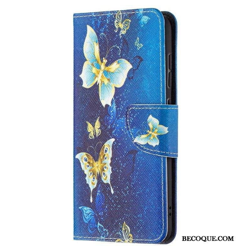 Nahkakotelo Samsung Galaxy S21 FE Perhosten Kuninkaat