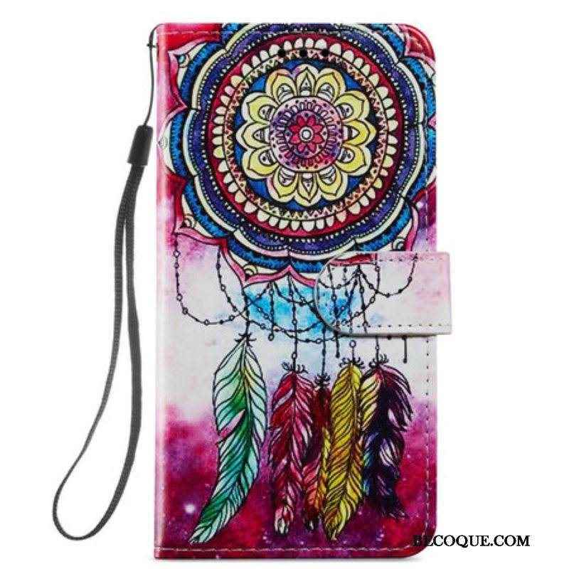 Nahkakotelo Samsung Galaxy S21 FE Taiteellinen Unelmien Sieppaaja