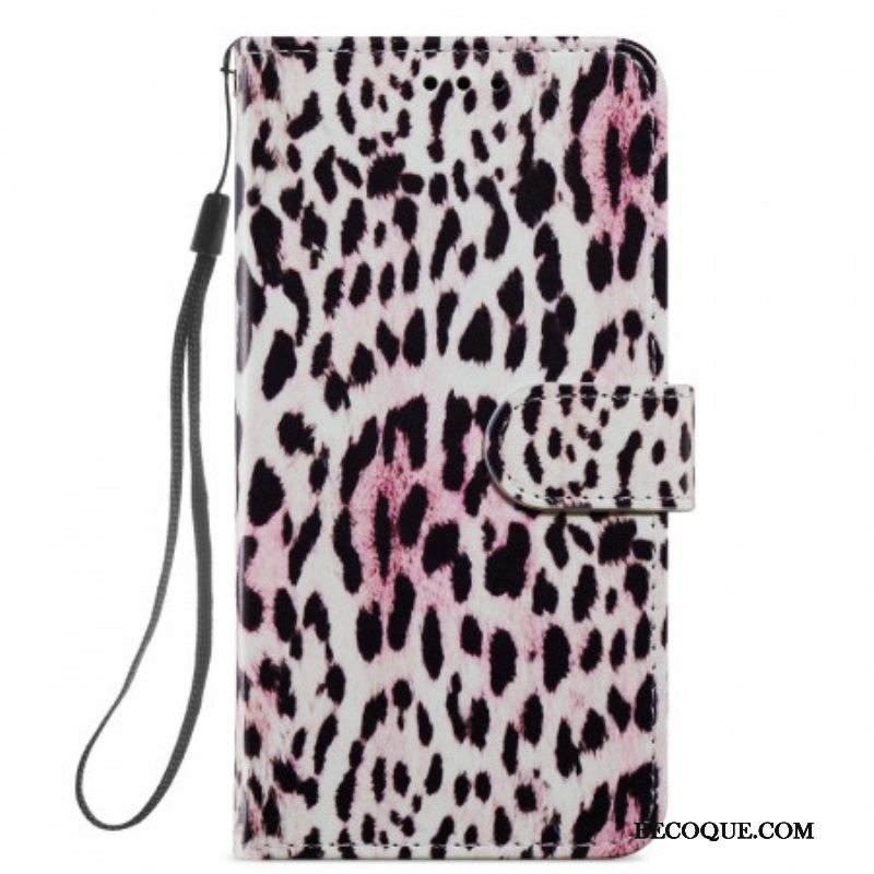 Nahkakotelo Samsung Galaxy S22 5G Leopardi Kuvio