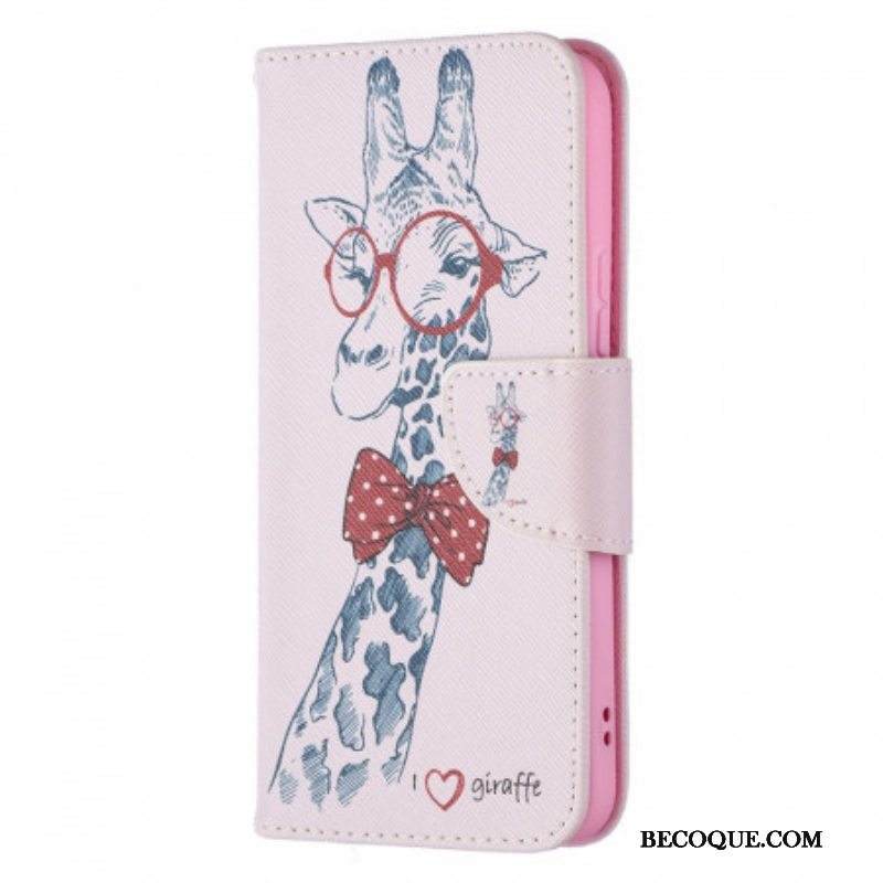 Nahkakotelo Samsung Galaxy S22 5G Taitava Kirahvi