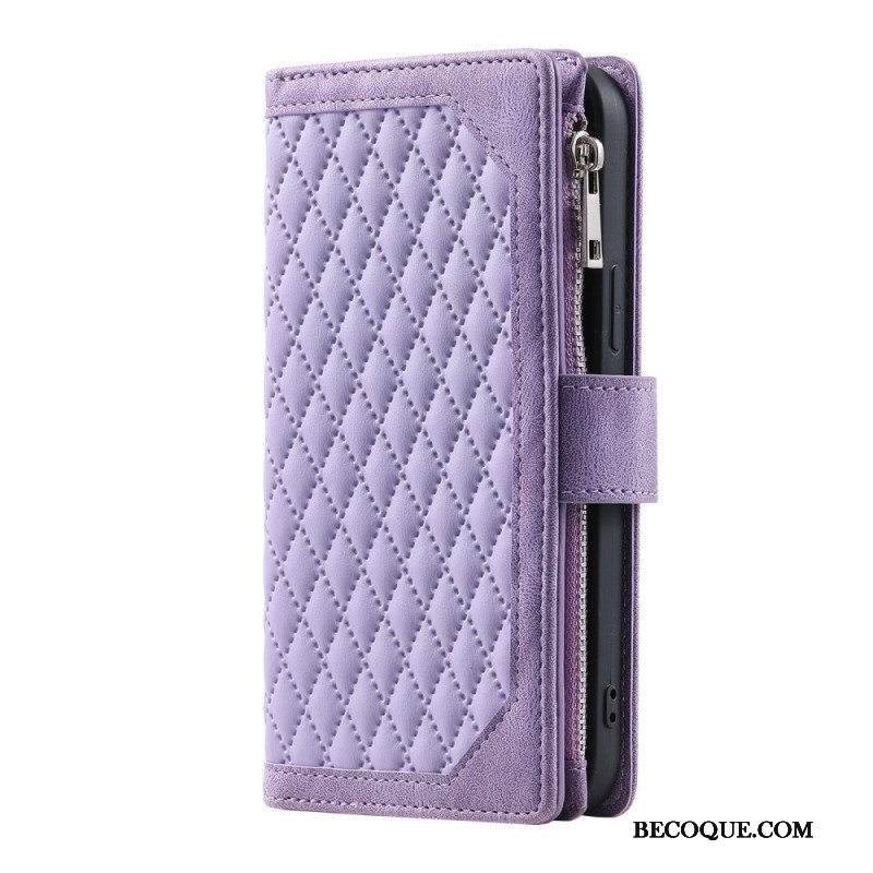 Nahkakotelo Samsung Galaxy S23 Ultra 5G Tikattu Hihnalla