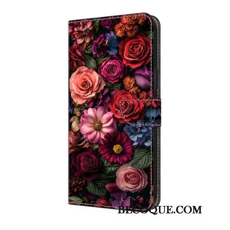 Nahkakotelo Samsung Galaxy S25 Fe Kukat