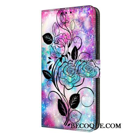 Nahkakotelo Samsung Galaxy S26 Plus Piirretty Ruusu