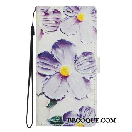 Nahkakotelo Samsung Galaxy S26 Ultra Violetit Kukat