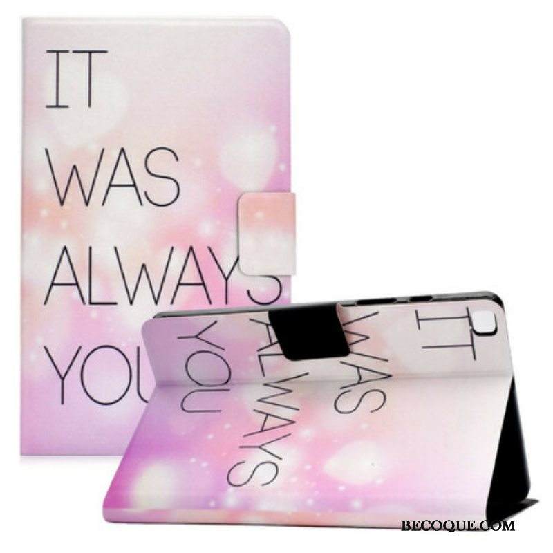 Nahkakotelo Samsung Galaxy Tab A7 Lite Se Olit Aina Sinä