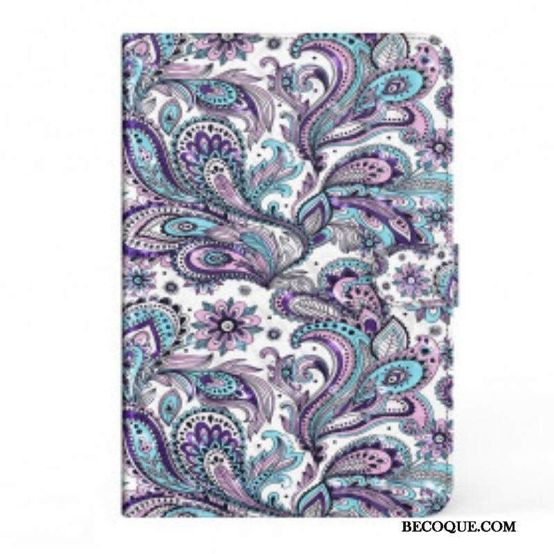 Nahkakotelo Samsung Galaxy Tab S8 / Tab S7 Paisley-kuvio Tekonahkaa