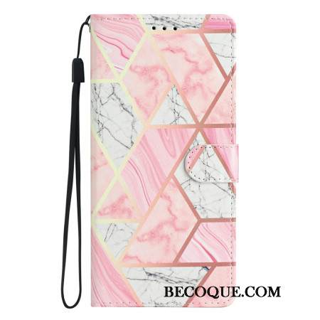 Nahkakotelo Xiaomi 15 Pro Vaaleanpunainen Marmori