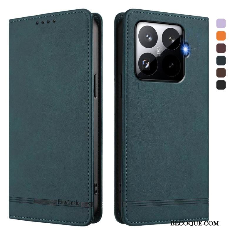 Nahkakotelo Xiaomi 15t Pro Rfid-suojattu